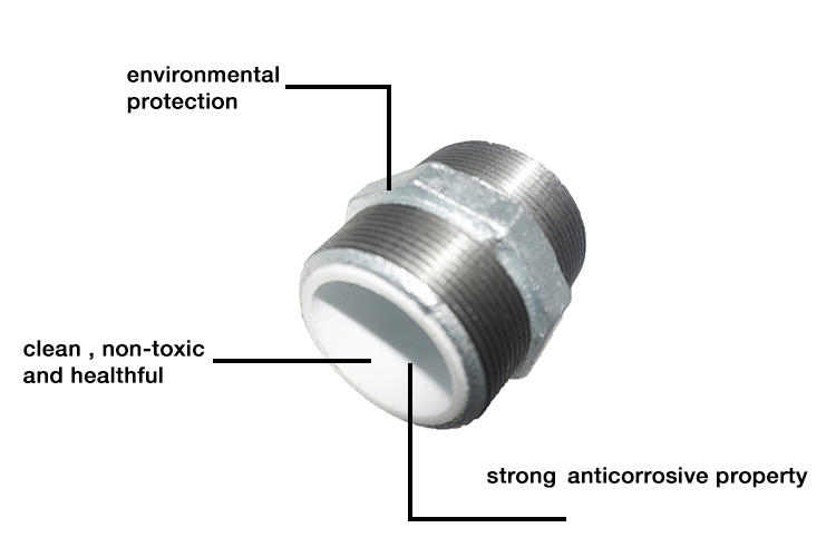 Leyon FM UL Grooved Pipe Fitting Fire Fighting Pipes Fire Protection System Black Malleable Iron Hexagon Nipple