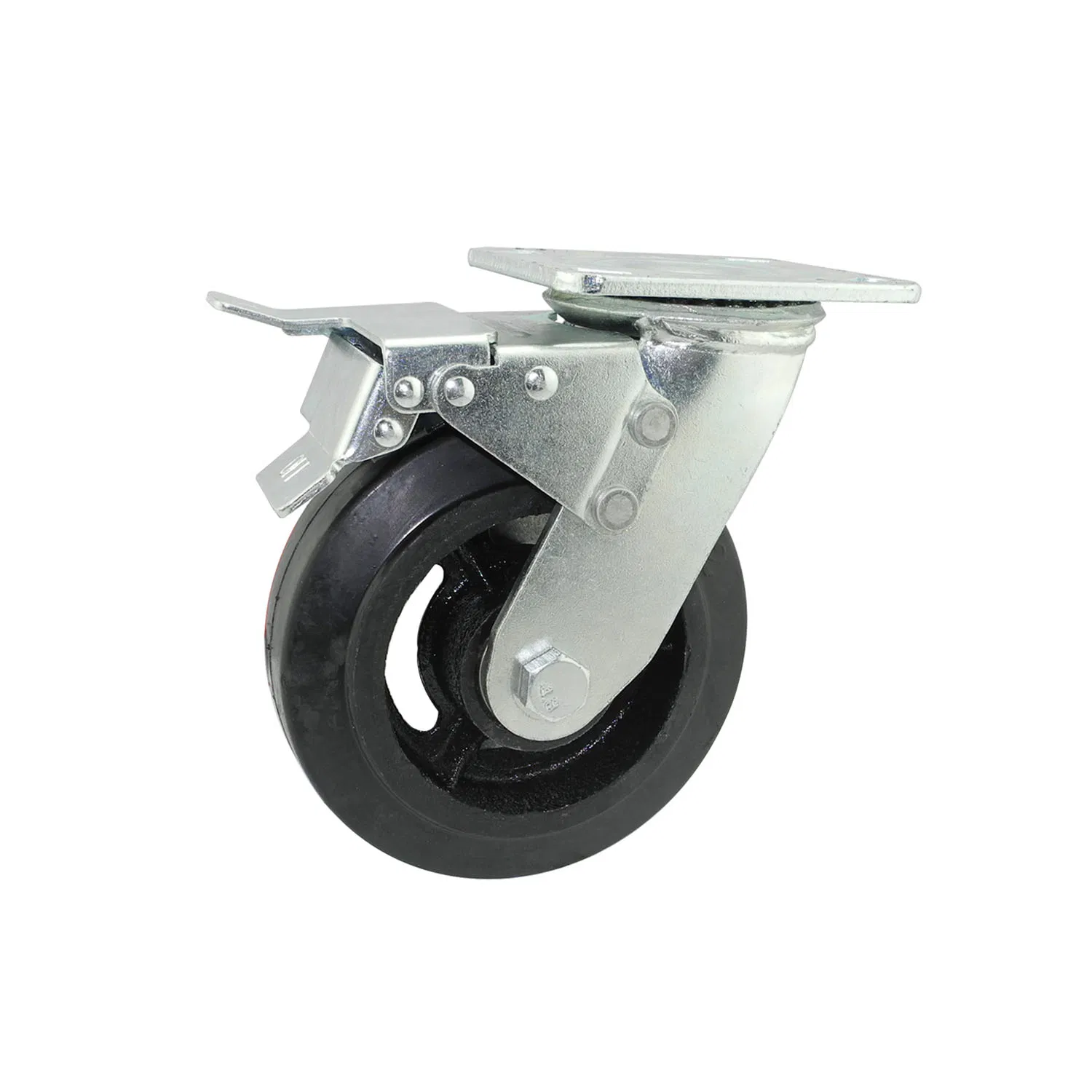 Custom Caster Wheel Heavy Duty Durable Swivel PU on Cast Iron Caster