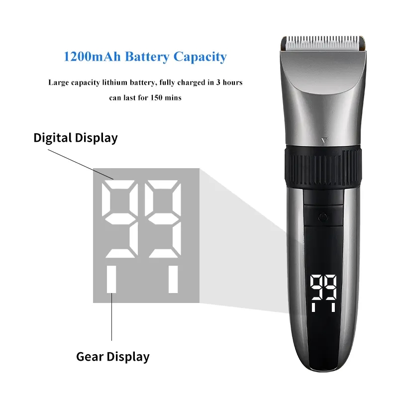 High Quality Creamic Blade Barber Clippers Cut Machine Professional Hair Clipper