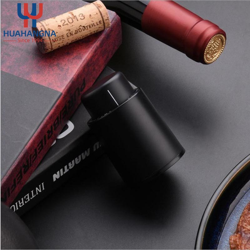 Custom Time Scale Stainless Steel Wine Bottle Stopper with Vacuum Pump, Keeps Wine Fresh up to 7 Days