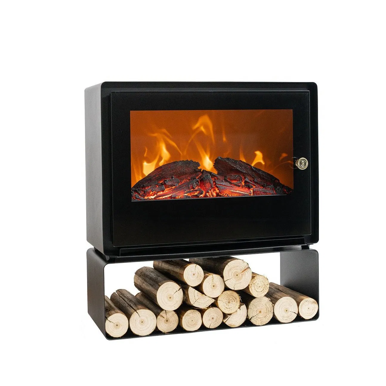 Home Decorative Fireplaces Device Heat Tempered Glass Anti-Fire Fire Place Fireproof Freestanding Fireplaces