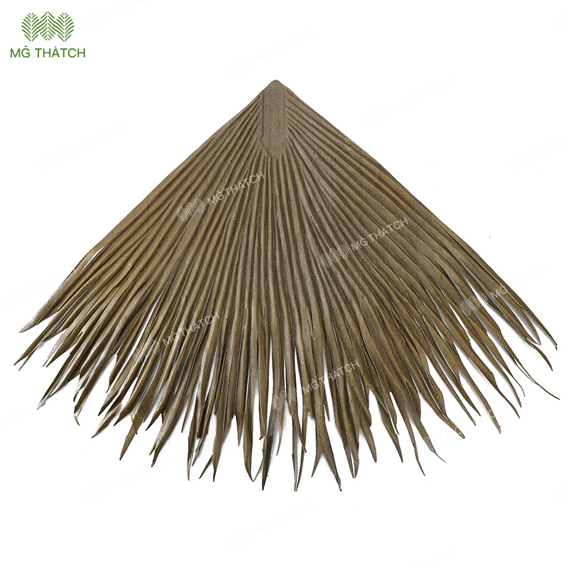 Free Sample Plastic Synthetic Roofing Thatch Artificial Palm Leaf Thatch Leaves