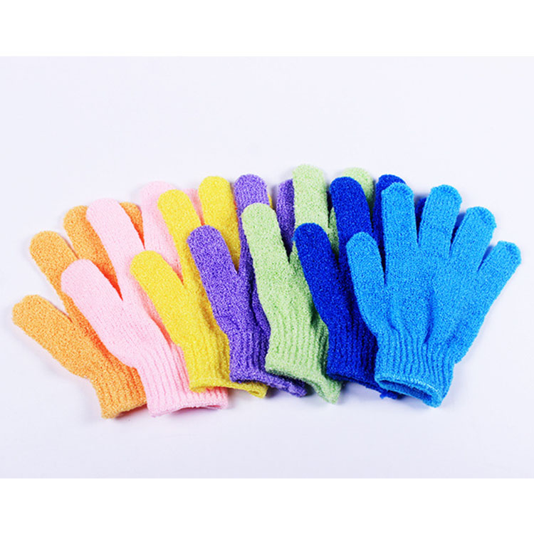 Eco Friendly Bamboo Charcoal Bath Gloves Scrub Mitt Gloves Soft Mesh Body Exfoliating Brushes Glove Mitt Wholesale
