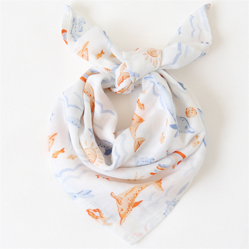 Newborn Solid Bamboo Organic Double Layer Baby Blanket Multi-Use Baby Muslin Swaddle Baby Burp Cloths Baby Towel Baby Muslin Bib