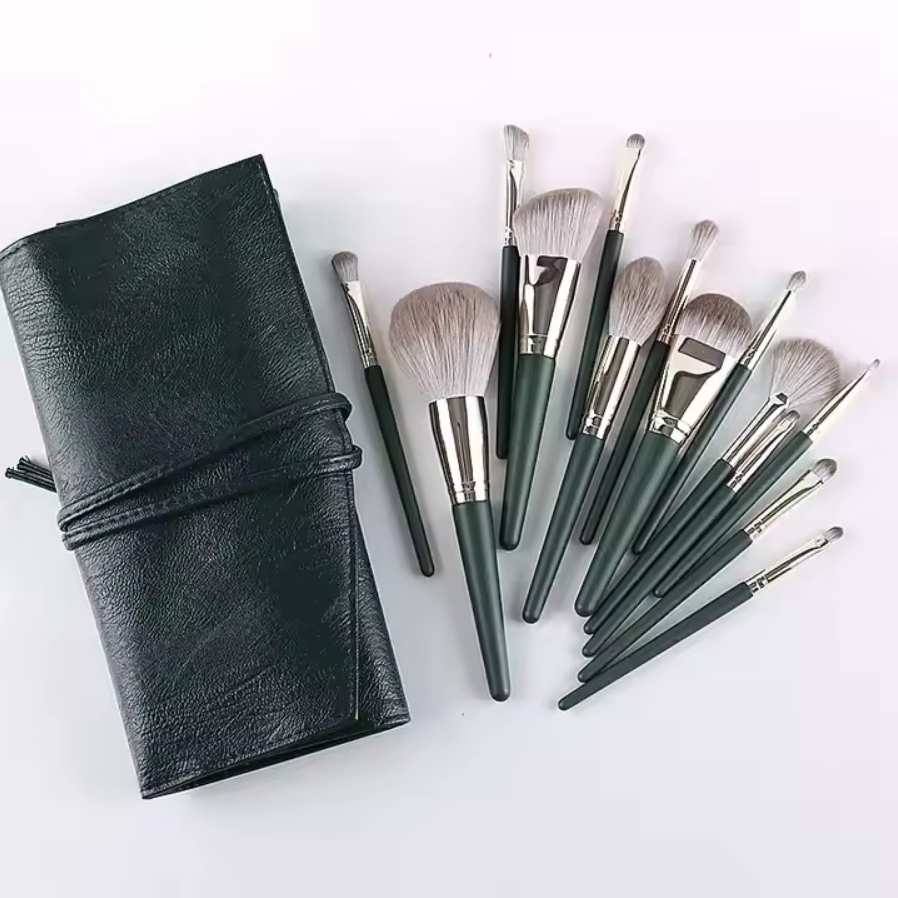 14PCS Print Private Label Face Synthetic Hair Makeup Brushes Set