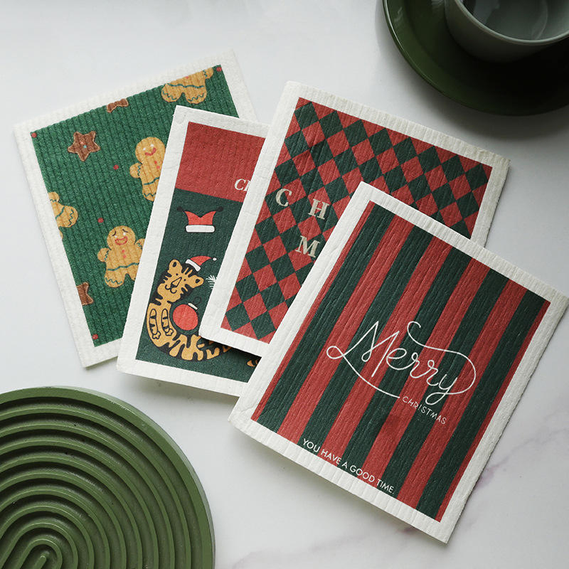 High Absorbent Kitchen Dishcloth Towel Cellulose Sponge Cloth