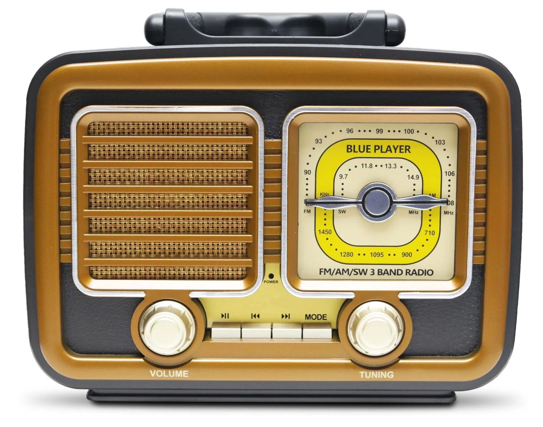 Kemai MD-1709BT Portable 3-Band Am FM Sw Radio, High Volume, , TF Card and MP3 Player, Rechargeable Speakers Classicism Furniture Decoration Bluetooth