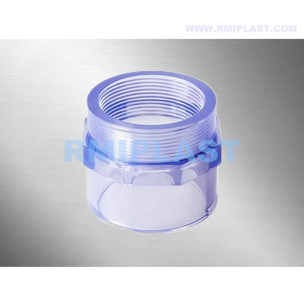 Clear PVC Pipe Fitting End Cap of DIN Pn16 Clear UPVC Pipe Fittings Plastic Plug Equal Cap for Water Supply