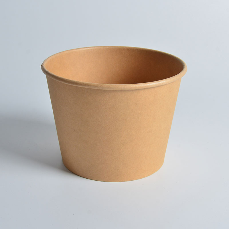 Disposable Round Paper Bowl for Salad Soup Food Rice and Noodles Packaging