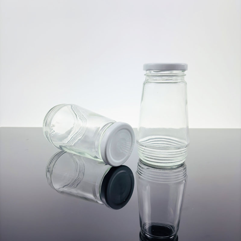 9 Oz Clear Tapered Glass Jars with Screw Cap