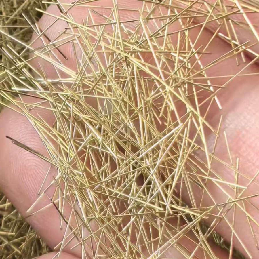 High Strength 30-60 mm Chopped Micro Steel Fiber Brass Coated for Concrete Reinforcement Metal Building Materials