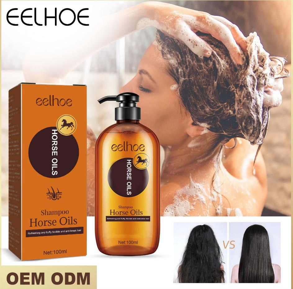Online Wholesale and Retail Horse Oil Shampoo Professional Oil Control Nourish Anti Hair Loss Shampoo Improve Shine Enhancing Shampoo No Silicone Oil Hair Care