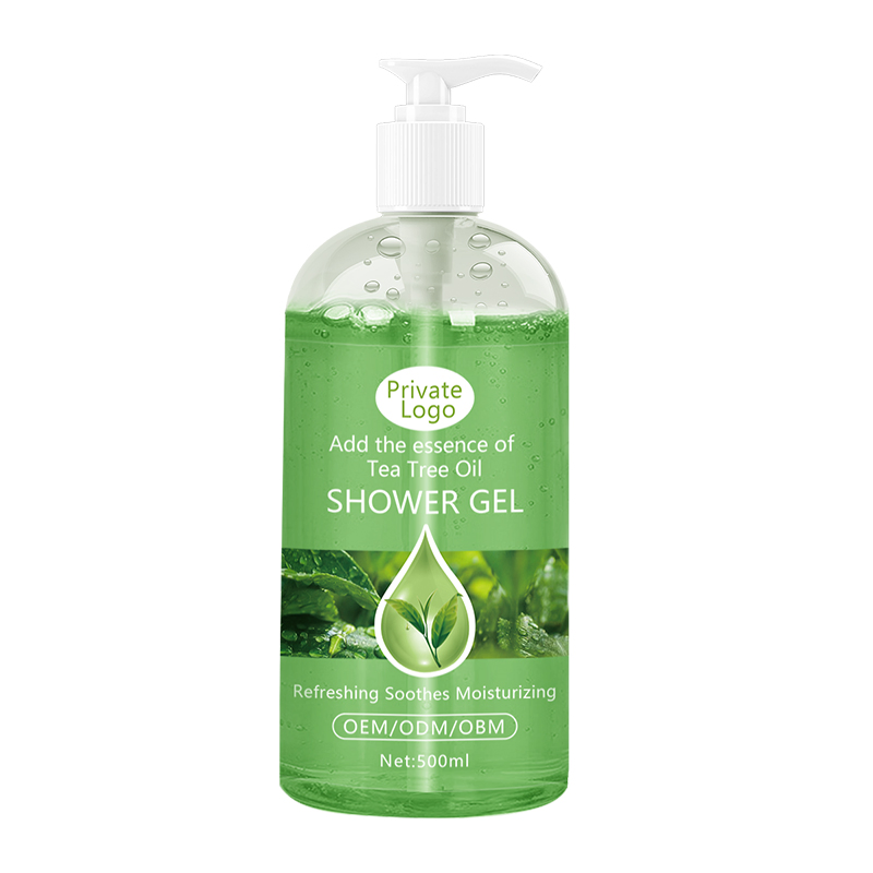 Private Label Natural Organic Tea Tree Body Wash Refreshing Exfoliating Moisturizing Shower Gel Wholesale