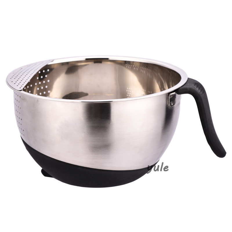 Top Sale Stainless Steel Mesh Rice Colander Strainer and Bowl Rice Washing Bowl