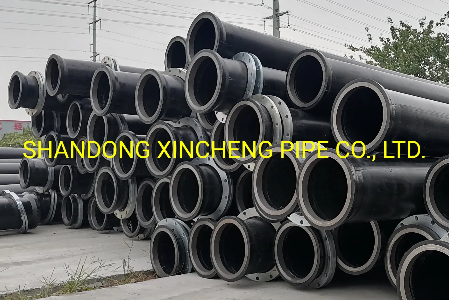 Тяжелая труба для земснаряда HDPE с фланцевым соединением