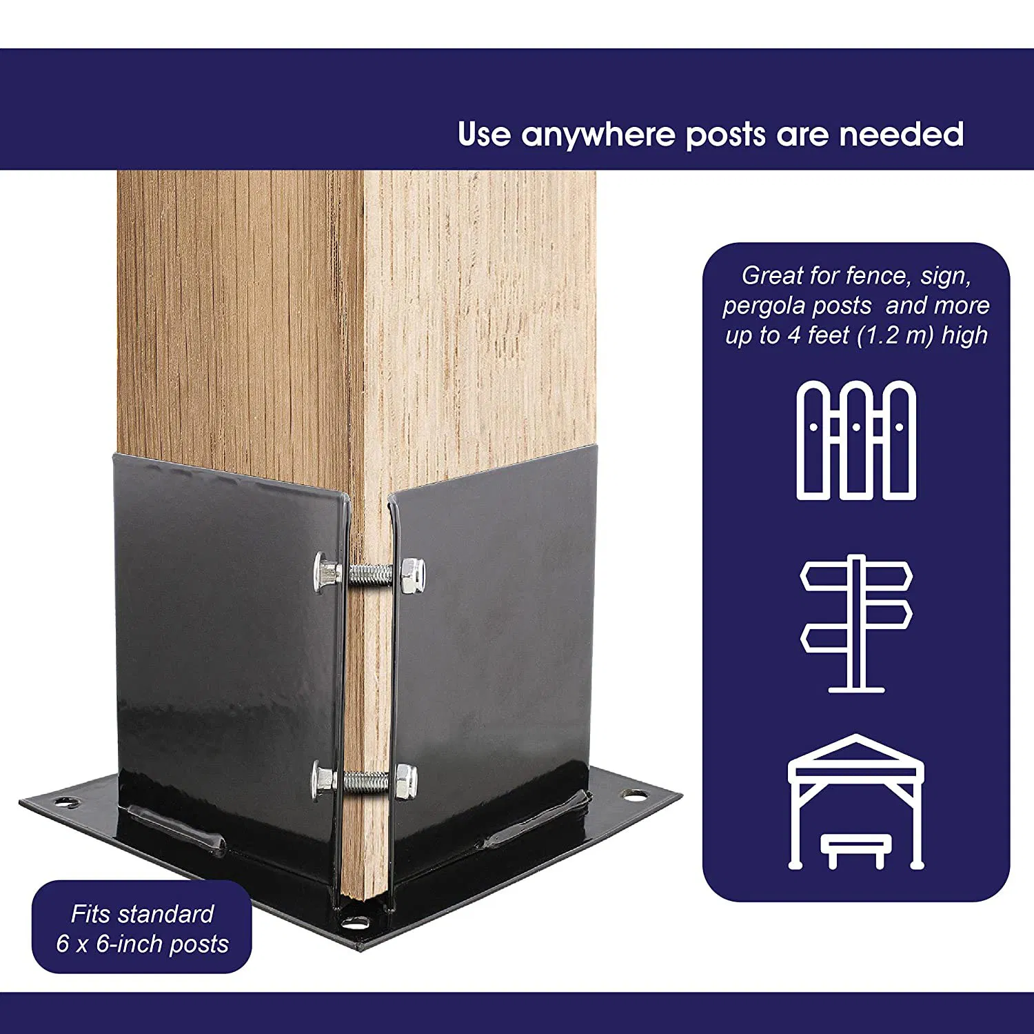 Анкерное основание для столбов 4x4 дюйма