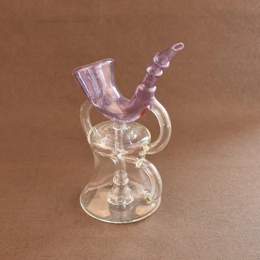 Handmade Black Colors Studenglass Tall Glass Oil Buner Hookah Shisha