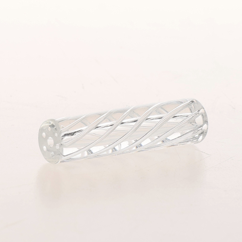 D8*H30mm 7 Holes Colorful Spiral Smoking Glass Tips Smoke Glass Joint Filter Tips