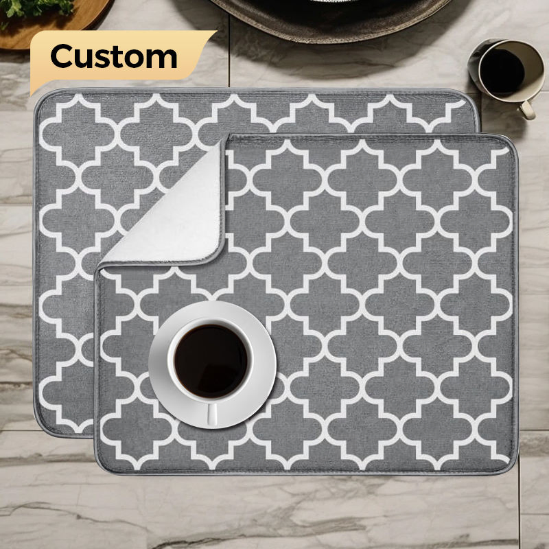 Коврик для сушки посуды, впитывающий, термостойкий