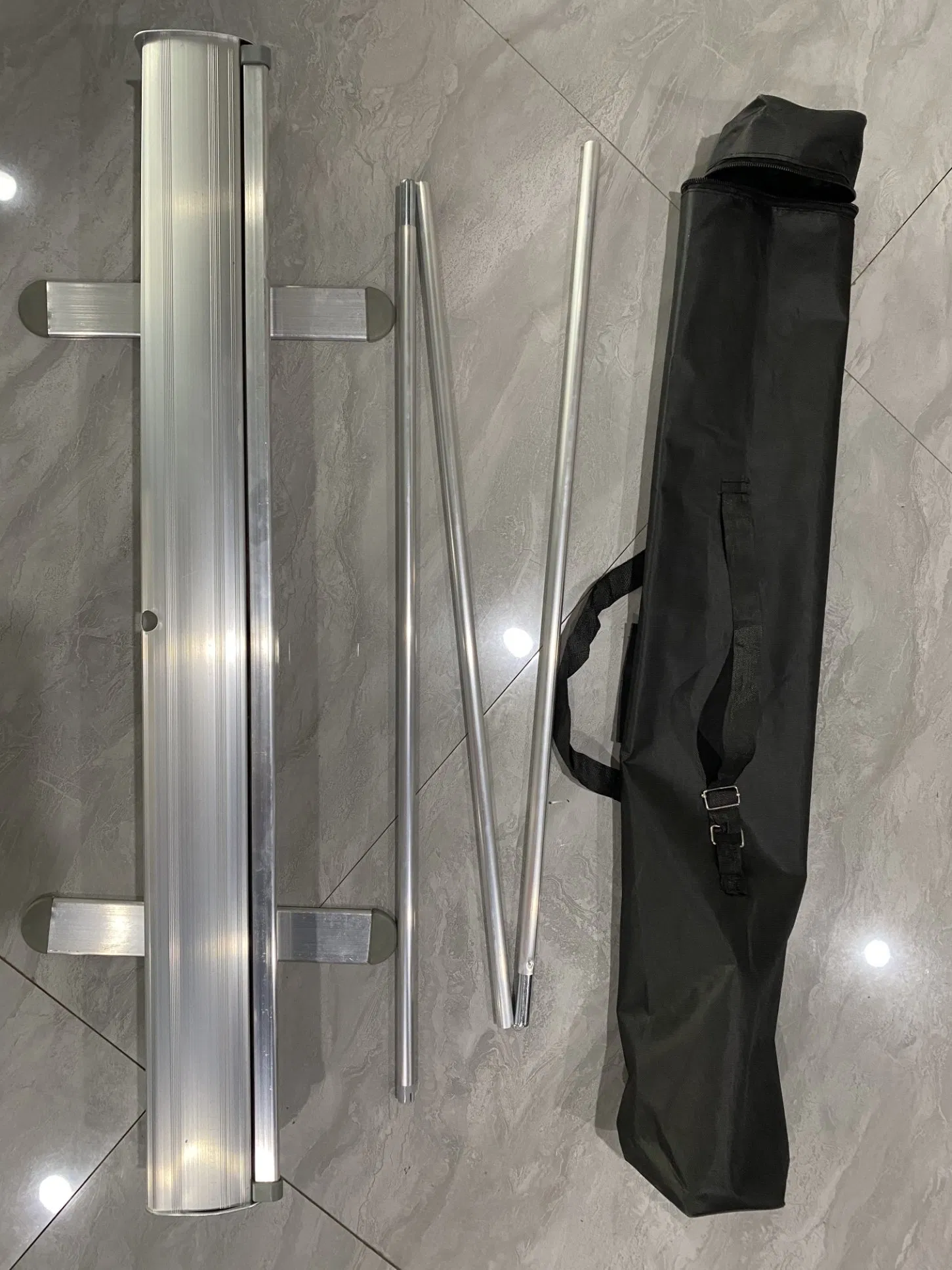 Portable Aluminum Alloy Vertical Retractable Roll up Banner Stand for Tradeshow Birthday Conferences