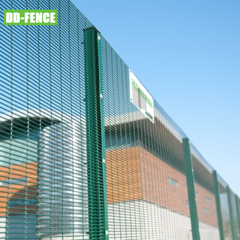 High Security Welded Wire Mesh Panels Powder Coated 358 Fence in South Africa for Airport Boundary Railway Power Station