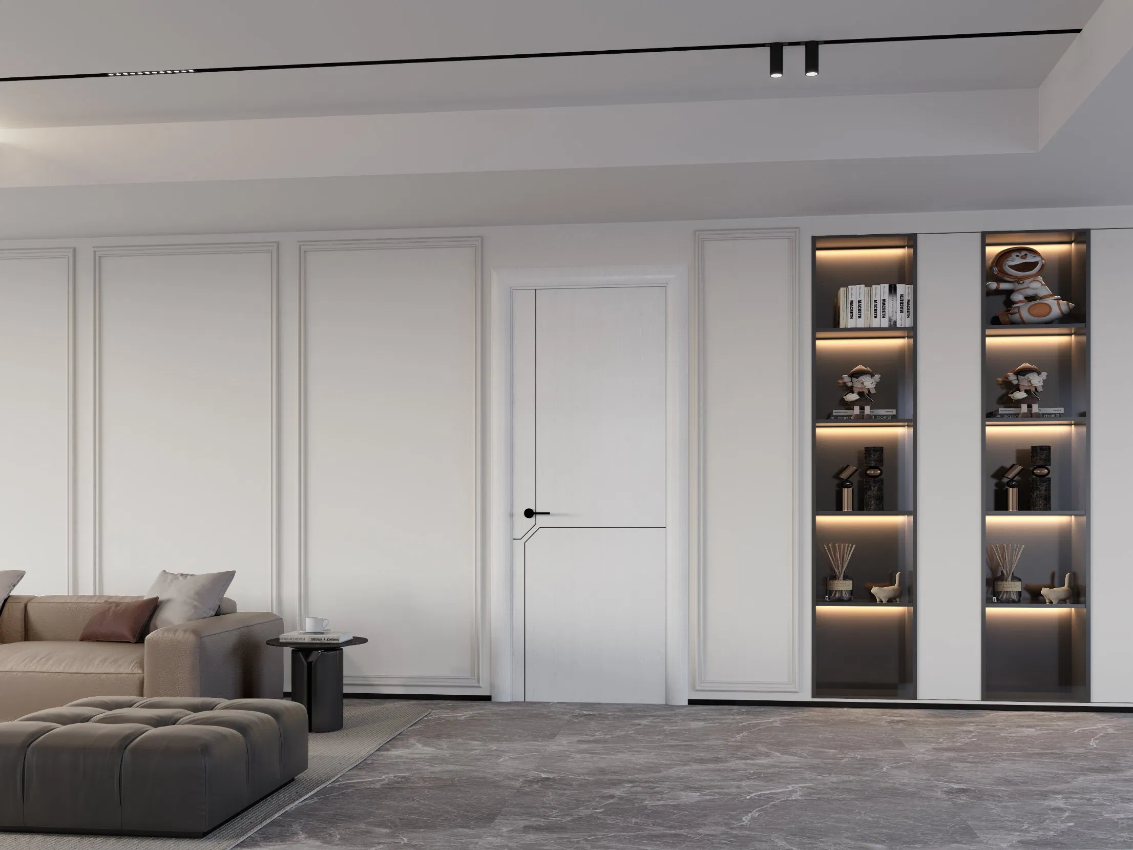 Cafe Private Room PVC WPC Door for Quiet Zones