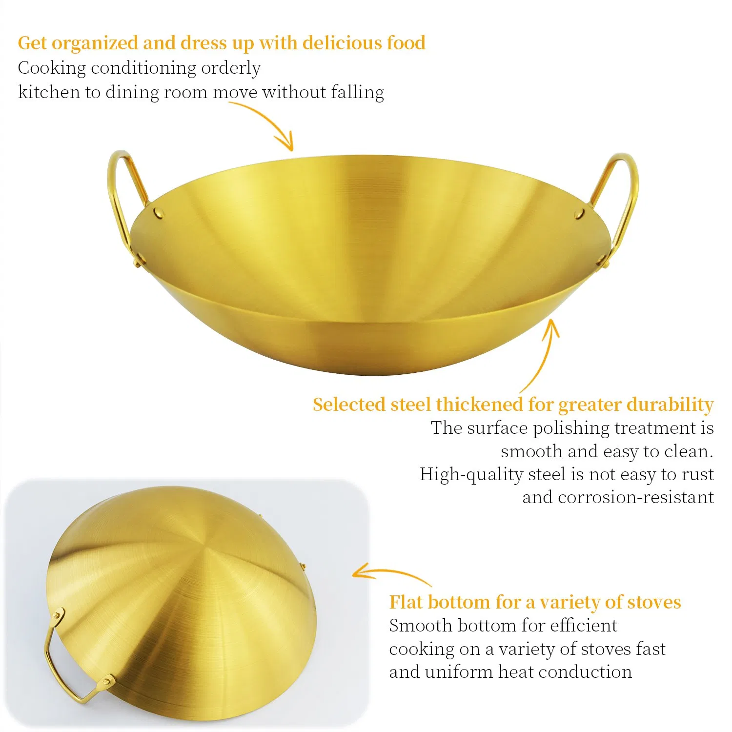 Premium Thickened Stainless Steel Round Bottom Hot Pot