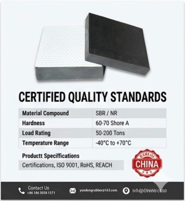 Laminated Seismic Isolation Rubber Bearing Pad for Building and Bridge