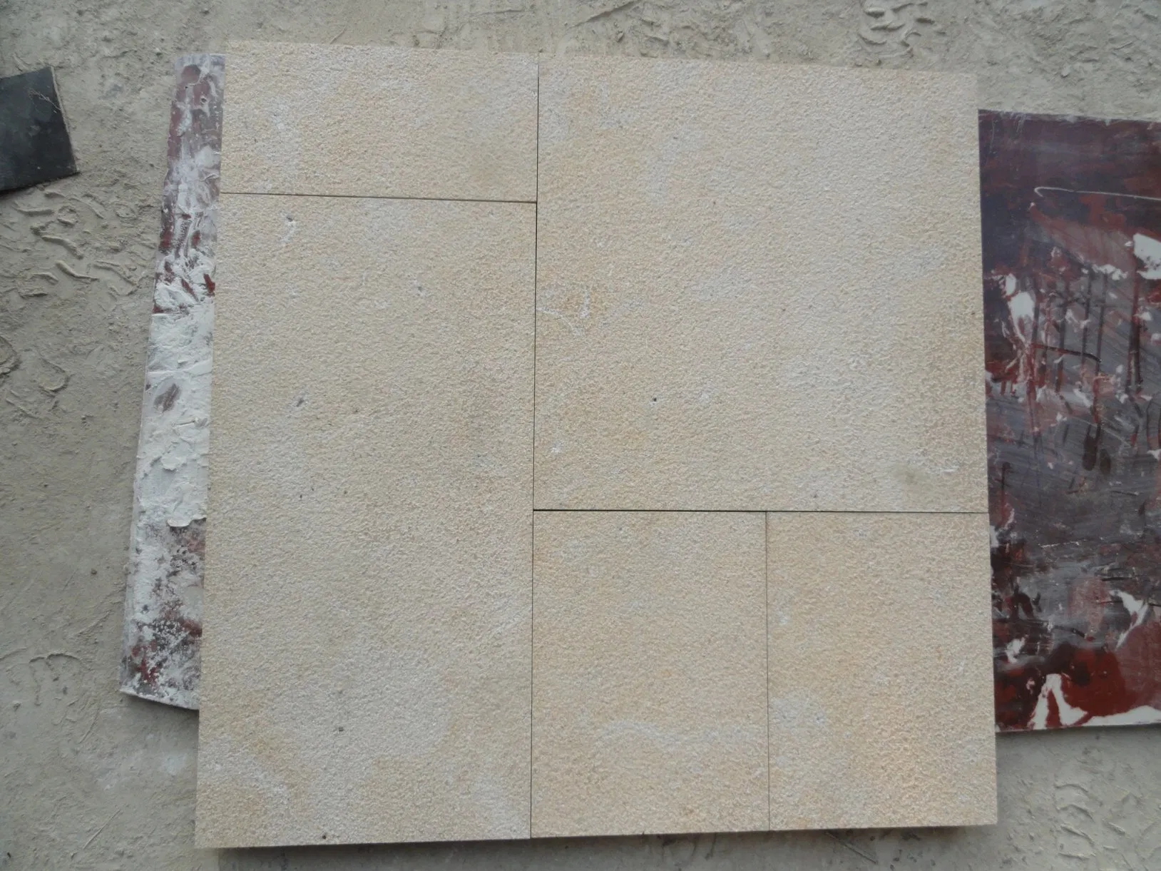 Beige/Yellow/Blue Limestone Tile for Outdoor Paving Garden Decoration