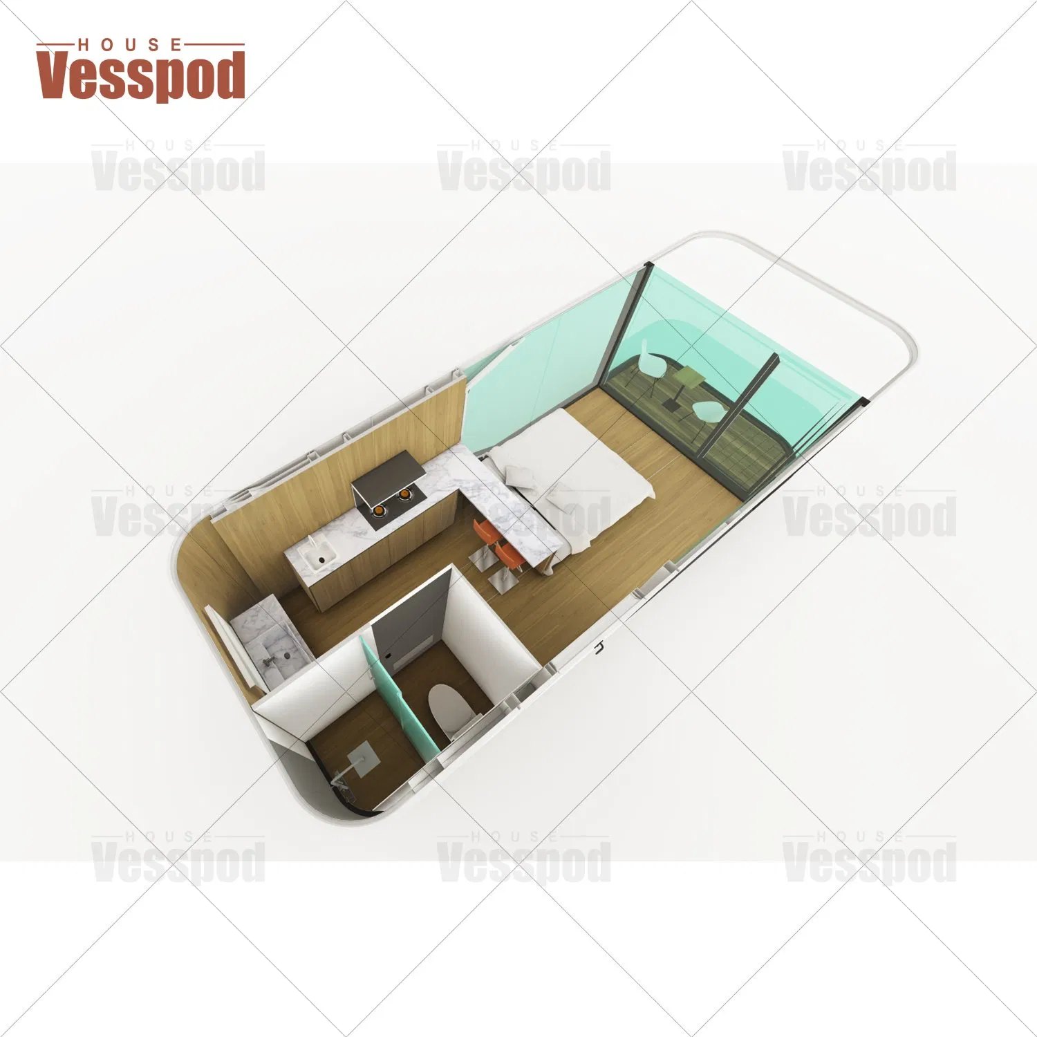 2023 Vermont 20FT/40FT Portable Prefab Tiny Homes Cabin Office Apple Cabin for Living