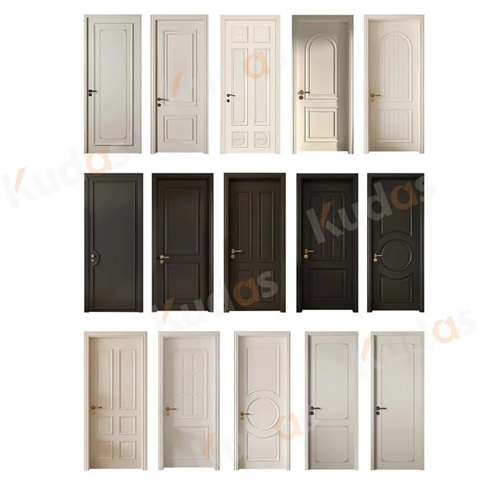Wooden Painting Hardwood Prehung Hotel Door Interior Room Wood Door for Home