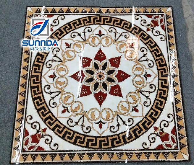 Plated Gold Carpet Floor Tiles Glazed Polsihed Porcelain Flower Marble Designs Custimized Foshan Quality