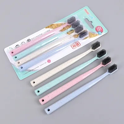Toothbrush with Corn Starch Material for Hotel Room
