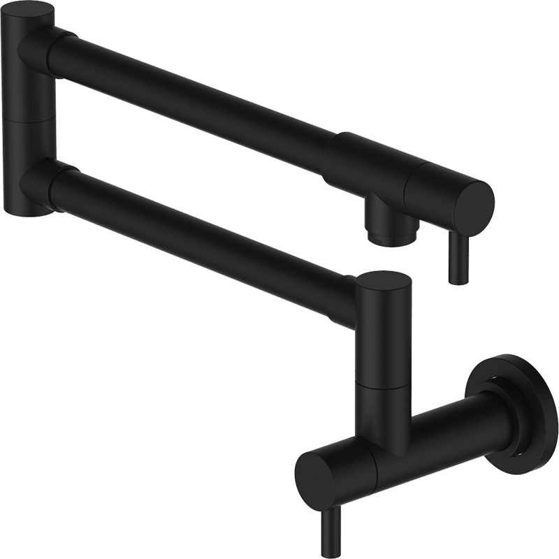 Wall Mounted Pot Filler Faucet with Extendable Folding Spout