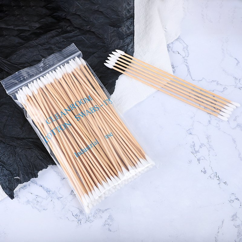 Double Head Industrial Cleanroom Cotton 15cm Long