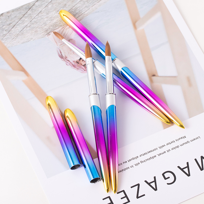 Guyo Pincel Kolinsky Acrylic Nail Brush with Metal Handle