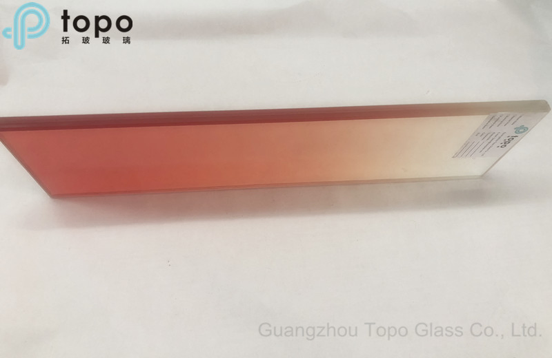Tinted Red Gradient Laminated Glass with Best Quality (LG-TP)