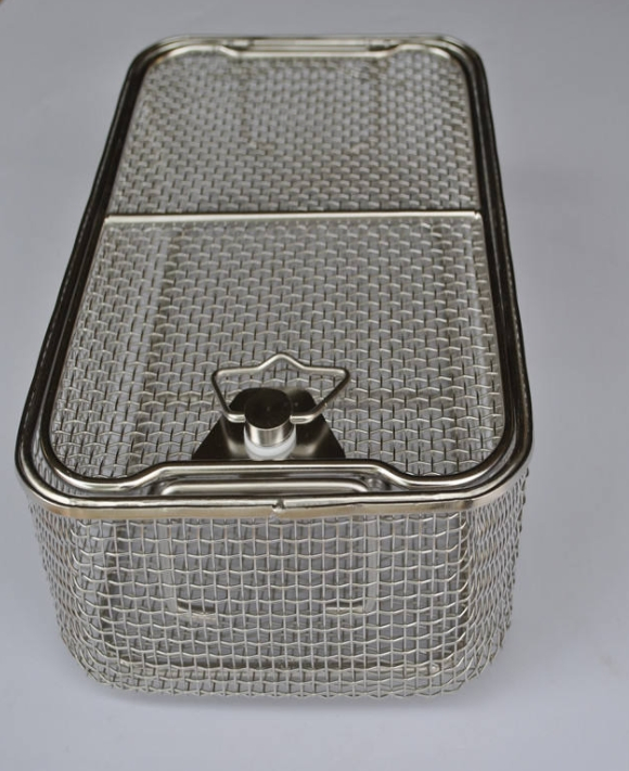 Stainless Steel Kitchen Deep Fryer Basket Removable Handle Kitchen Fry Basket