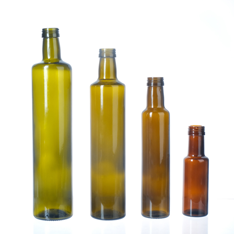 Bulk Empty 750ml 1000ml Mini Amber Transparent Glass Olive Oil Bottle with Screw Cap