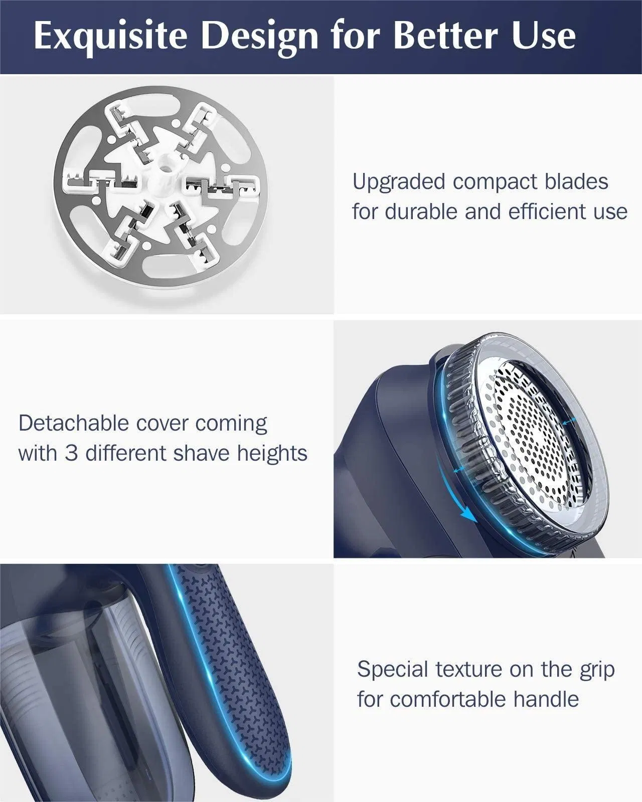 Sweater Fabric Shaver Home-Edition Powerful Efficient AC-Adapter Battery Powered Fuzz Lint Remover