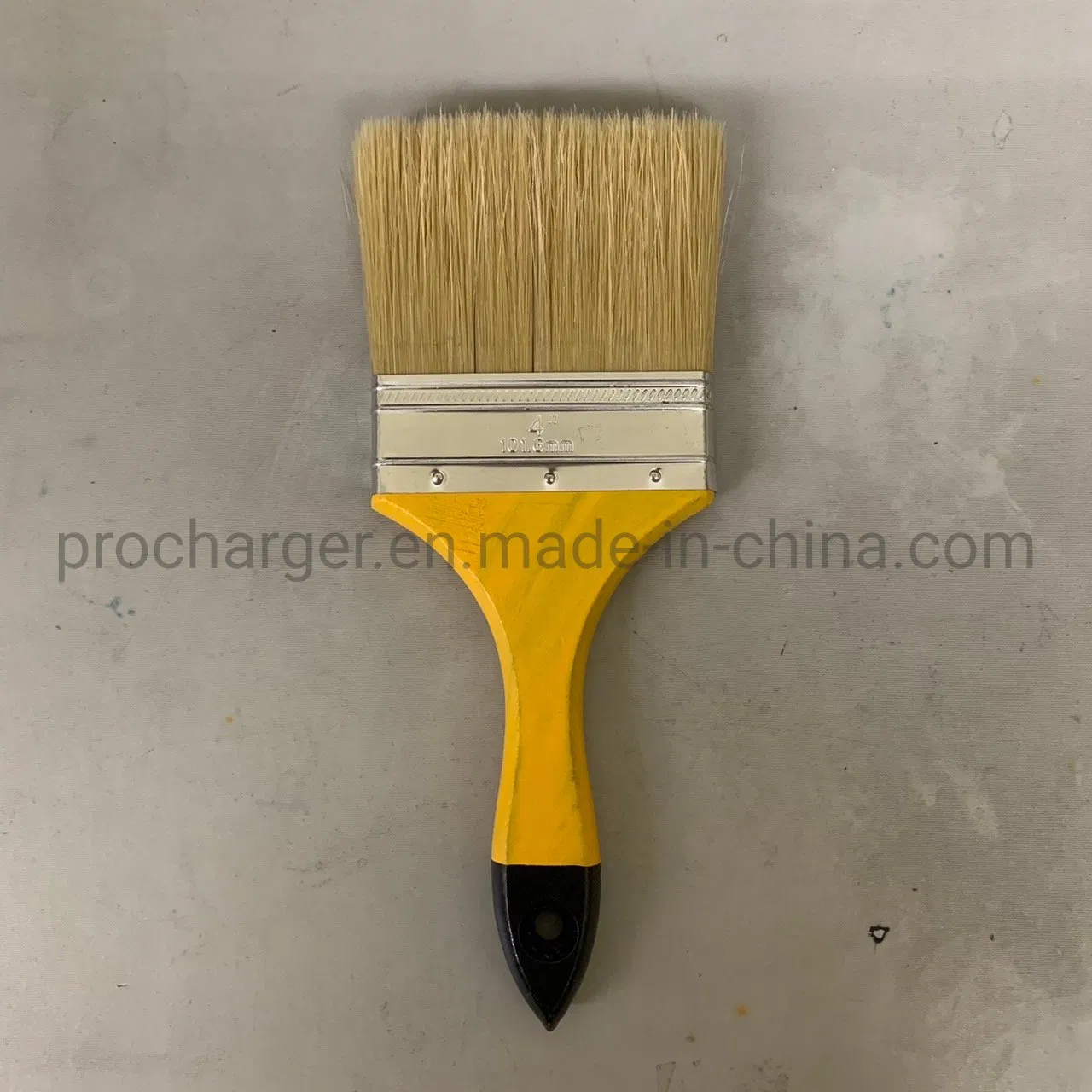 3" Pinceau Plat Avec Manche En Bois Jaune