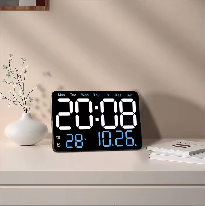 Reloj Digital -Wholesale New Multi-Functional LED Display Digital Wall Table Alarm Clock Brightness Adjustable with Timer Decorative Purpose