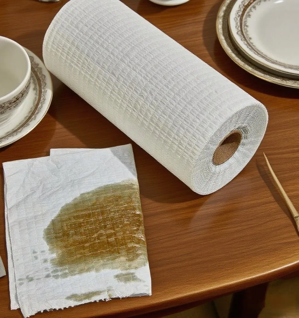 Scrim Reinforced Paper Rolls Used in Wet/Dry for Medical/Kitchen Strong Oil/ Water Absorption