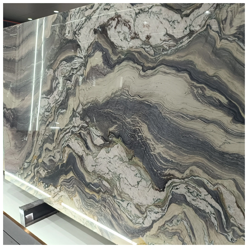 Brazilian Explosion Blue Quartzite Slabs for Countertops and Walls