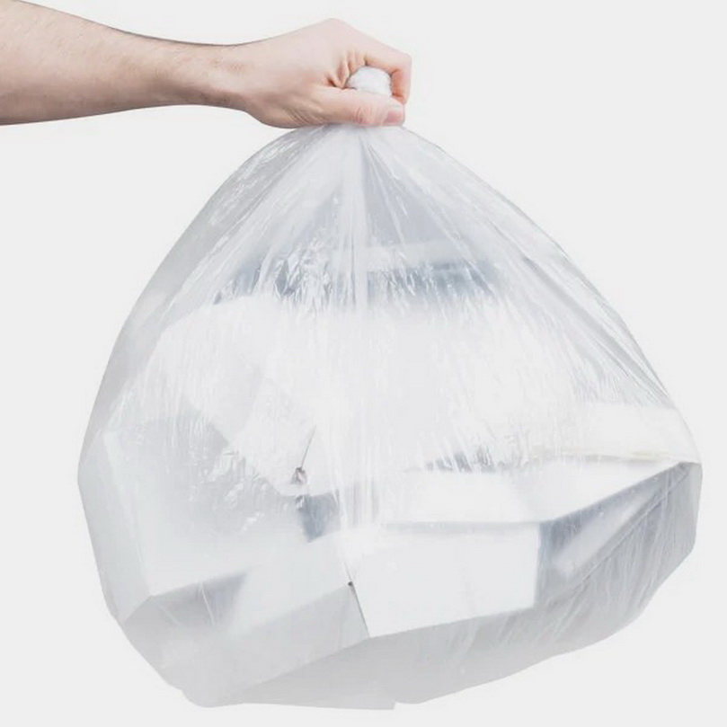 50"X48" 1.5mil Heavy Duty Plastic Black Garbage Bag Can Liner