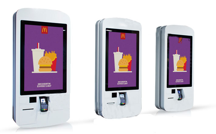 27 Inch LCD Display Digital Signage Advertising Touchscreen Monitor Payment Inforamtion Self-Service Food Kiosk