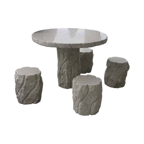 Outdoor Natural Stone Garden Table Bench Granite G603 Factory Price