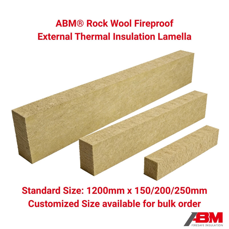 Abm® Frl 120kg/M³ High Density Thermal Insulation Rock Wool Lamella with Non-Combustible A1 Rating