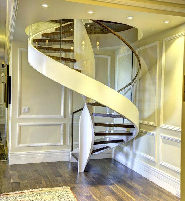 Modern Outdoor Steel Staircase Design Galvanized Spiral Staircase