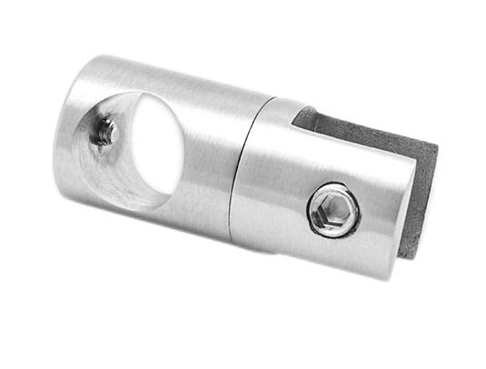 OEM Brushed-Stainless Shower Enclosure Glass Connecting Bracket for Ø 19mm Support Bar